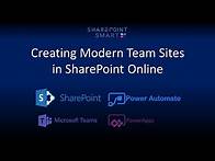 Video thumbnail for Creating Modern Team Sites in SharePoint Online