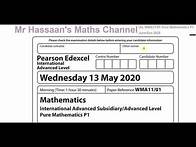 Video thumbnail for WMA11/01 Pure Mathematics P1 (IAL) Jun/Oct 2020 Q1 Indices