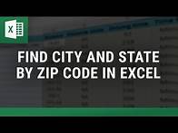 Video thumbnail for Find City and State by Zip Code directly in Excel