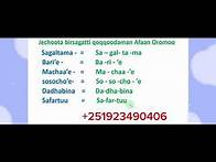 Video thumbnail for Afaan Oromoo Jechoota birsagatti qoqqoodaman Afaan Oromoo #study Afaan Oromoo#Amharic# English lette