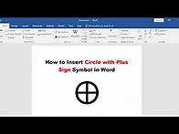 Video thumbnail for How to Insert Circle with Plus Sign Symbol in Word - [ Direct Sum Symbol: ⊕ ]