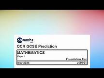 Video thumbnail for Nov 2024 Predicted Maths GCSE Paper 1 OCR (Foundation Paper 1) Calculator Exam J560/01