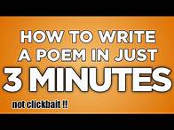 Video thumbnail for LEARN How to Write a Poem in just 3 MINUTES!! | Gawa ni Kahel