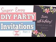 Video thumbnail for How To Make a Digital Party Invitation | Easy DIY Invitation for All Occasions Part 1