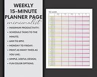 Video thumbnail for 15 Minute Weekly Planner Page, Printable 15-minute Planner, Appointment Page, Productivity Schedule Page, Monday to Friday Planner, PDF - Etsy