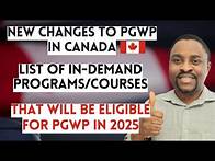 Video thumbnail for In-Demand Programs & Courses That Will Be Eligible For PGWP in 2025 | New Canada Immigration Changes
