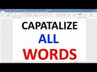 Video thumbnail for How to Capitalize Words In Word - [ With Keyboard Shortcut ]