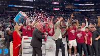 Video thumbnail for Video: Nate Oats, Alabama basketball celebrate first Final Four appearance