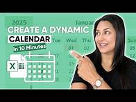 Video thumbnail for Create a 2025 Excel Calendar 📅 in Just 10 Minutes!