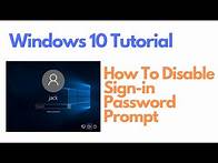 Video thumbnail for How To Disable Password Sign In Prompt for Windows 10 Computer