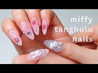 Video thumbnail for let’s do 3D strawberry miffy nails at home! (ASMR gel-x nail art using korean nail brands)