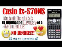 Video thumbnail for Inverse of 4x4 matrix (fx-570MS, fx-991MS)