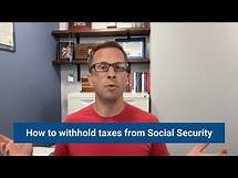 Video thumbnail for How to withhold taxes from Social Security