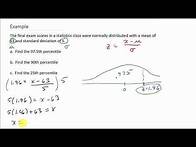 Video thumbnail for Finding Percentiles for a Normal Distribution