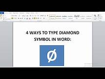 Video thumbnail for How to type diameter symbol in word and keyboard - Shortcut and Alt code for diameter symbol