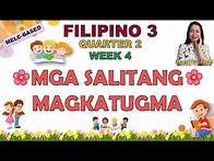 Video thumbnail for FILIPINO 3 || QUARTER 2 WEEK 4 | MGA SALITANG MAGKATUGMA | MELC-BASED