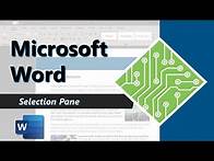 Video thumbnail for Using the Selection Pane in Microsoft Word
