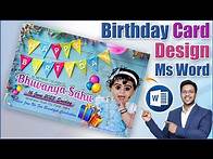 Video thumbnail for Ms Word Birthday Design Tutorial || How to Make Birthday Invitation Card Design in Ms Word 2023