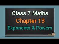 Video thumbnail for Class 7 maths chapter 13 Exponents and Powers (Part 2) laws of exponents cbse ncert
