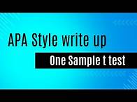 Video thumbnail for How to report APA Style results write up for One Sample t test?