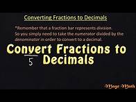 Video thumbnail for Convert Fractions to Decimals - Mage Math Video 4th Grade