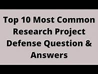 Video thumbnail for how to get prepared for your project defense l Top 10 common questions and answers l tips & techque