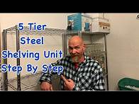 Video thumbnail for 5-tier steel shelving unit step by step assembly