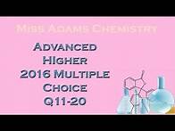 Video thumbnail for Advanced Higher 2016 Multiple Choice Part 2 Questions 11-20