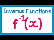 Video thumbnail for Inverse Functions - GCSE Higher Maths