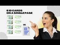 Video thumbnail for How to Print 8 ID Card Copies on One A4 Sheet in MS Word | Easy Step-by-Step Tutorial