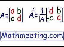 Video thumbnail for Inverse of 2x2 matrix