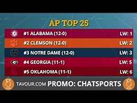 Video thumbnail for AP Poll: College Football Top 25 Rankings For Week 14