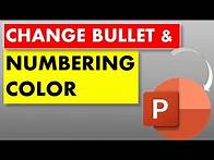 Video thumbnail for How to change Bullet and Numbering color in PowerPoint