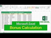 Video thumbnail for How to Calculate Bonus in Microsoft Excel | Employees Bonus Calculation