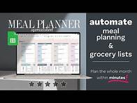 Video thumbnail for Weekly Meal Planner Spreadsheet Template • with Automated Shopping List! (plan meals within minutes)