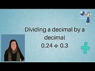 Video thumbnail for Dividing a decimal by a decimal -0.24 divided by 0.3- 5th grade math review: division with decimals