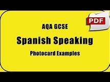 Video thumbnail for GCSE SPANISH SPEAKING ... ALL The Photocards