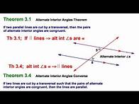 Video thumbnail for 3.2,3 Theorems for parallel lines & transversals