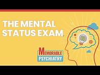 Video thumbnail for Mental Status Exam Mnemonics (Memorable Psychiatry Lecture)