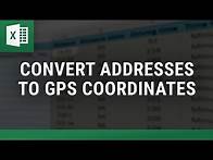 Video thumbnail for How to Convert Addresses to GPS Coordinates