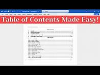Video thumbnail for How to Make a Table of Contents in Word | Easy Step-by-Step Guide
