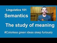 Video thumbnail for Semantics: Intro to Linguistics [video 8]