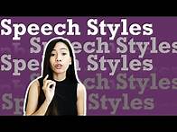 Video thumbnail for Types of Speech Styles and their Examples | Oral Communication in Context
