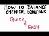 Video thumbnail for How to Balance a Chemical Equation EASY