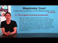 Video thumbnail for VCE Legal Studies - Magistrates' Court Jurisdiction