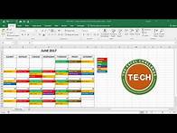Video thumbnail for TECH-011 - Create a calendar in Excel that automatically updates colors by event category