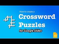 Video thumbnail for How to create a crossword puzzles for Google Slides