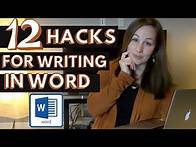 Video thumbnail for 12 TIPS for Writing a Novel in WORD | These are 12 Microsoft Word Features You Need to Know!