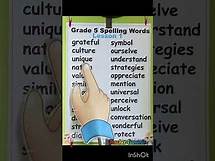 Video thumbnail for GRADE 5 SPELLING WORDS LESSON 1