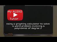 Video thumbnail for Using a graphing calculator to solve a word problem involving a polynomial of degree 3